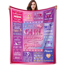 Lightweight Flannel Dance Blanket Throw – 50"x40", Warm Bedding Gift for Girls, Kids, Dancers & Teachers – Compatible with Dance Studios