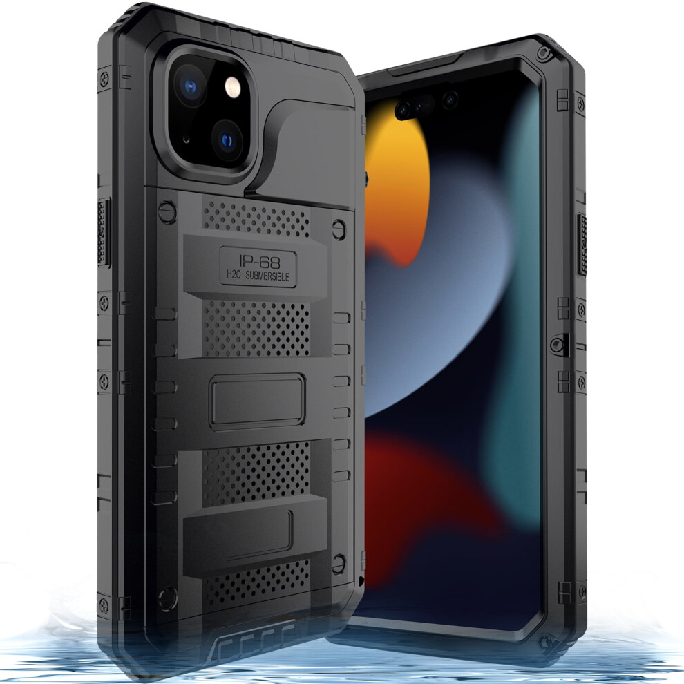 Iphone 15 Plus Case Â Military Grade Ip68 Waterproof, Dustproof, Shockproof Sealed Underwater Case With Built-In Screen Protector, Black 9448483042918
