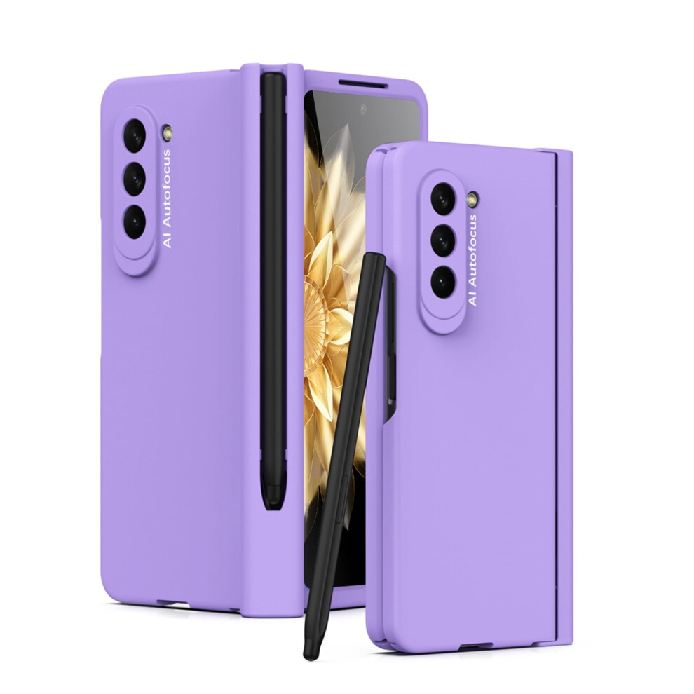 Galaxy Z Fold 5 Case With Stylus Holder, Shockproof Full-Body Cover + Built-In Screen Protector Â Compatible With Samsung Galaxy Z Fold5, Purple 9448483042178