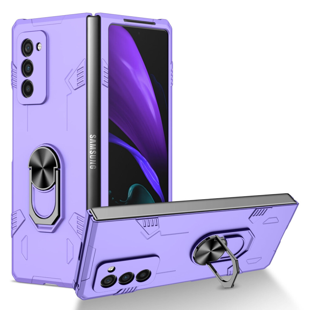 Rugged Military-Grade Galaxy Z Fold 2 Case With Kickstand, Magnetic Ring & Full Protection Â Compatible With Samsung Galaxy Z Fold 2 5G, Purple 9448483042475