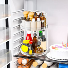 Rotating Spice Rack under $5 – 360 Turntable Organizer for Spices, Condiments & Sauces, Space-Saving, Durable Plastic, Easy Clean