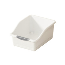 Multi Functional Storage Box, Open Design Storage Basket, for Bathroom Kitchen Office Home Storage Box, 11x8.5x5.2in, White