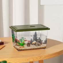 Mini akvarijní box do 5 dolarů – průhledná plastová chovná a izolační nádrž pro malé ryby a potěr, kompatibilní se standardními