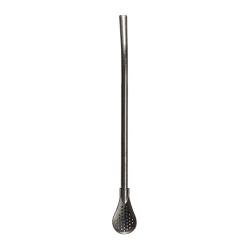 Edelstahl-Zesterreibe mit Strohhalm, Filterlöffel (3-teilig)
