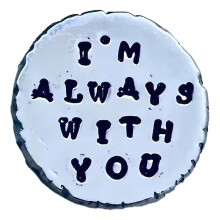 Pewter Pocket Token I Love You 3cm Hand Stamped
