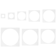Plastic Circle Stencil Set 8 Pieces Reusable Geometry