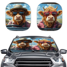 Highland Cow Car Sun Shade Pack of 2