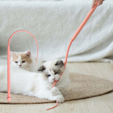 Mouse Tail Shape Cat Teasing Wand Toy, 31.5" Long, Bite-Resistant, Safe Material, for Kittens & Cats – Compatible with Home & Cage Use