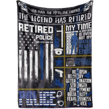 Couverture de retraite de police en flanelle peluche 50 x 65 pouces