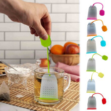 stk. silikone tefilter – genanvendelig løse blade-infuser, finmasket si til urte-/chai-/kaffe, varme og iskolde drikke, nem at rengøre,