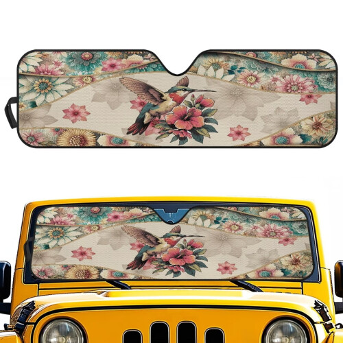Foldable Aluminum Foil Windshield Sun Shade for Jeep