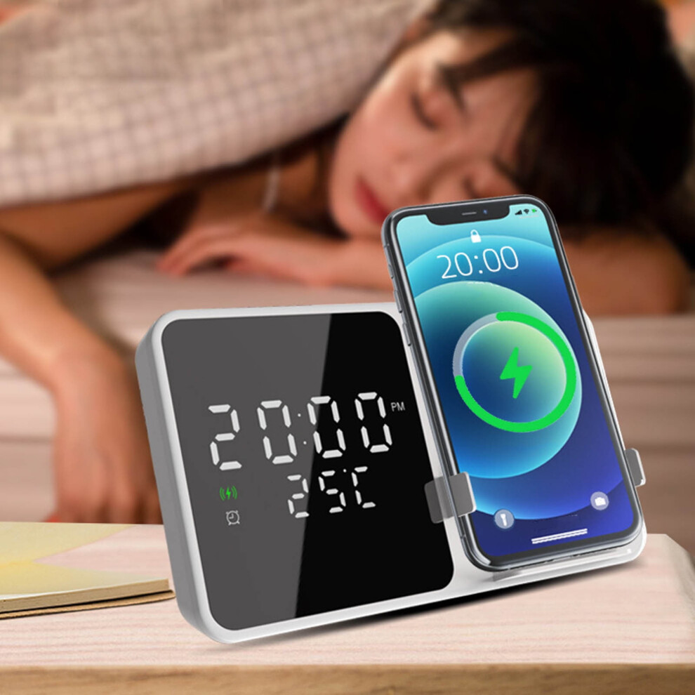 Charging Station,Wireless Charger,Charger Station,Charging Stand For Phone,Charging Stations For Multiple Devices At Once,15W Clock Lamp With Charger 9448483095792