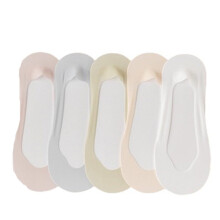5 Pairs Women Summer Breathable Ultra Thin Invisible No Show Anti Slip Socks