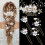 Fermagli per capelli da sposa dorati con cristalli, perle e strass (5 pezzi) 1