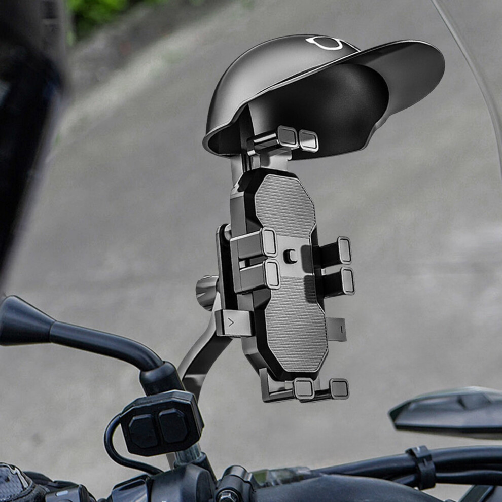 Motorcycle Phone Holder With Helmet Rain Shield, Octodontic Fixed Navigation Mount Â Compatible With All Smartphones 9448483161763