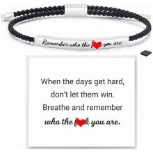 Bracelet Let Them Tube pour femme – Cordon tressé ajustable, acier inoxydable gravé, cadeau inspirant pour fille/meilleure amie – Compatible