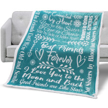 Best Friend Blanket Birthday Gift – Luxurious Purple Sherpa Fleece (50"x60"), Soft & Snuggly, with Loving Messages | Compatible with Best Friend