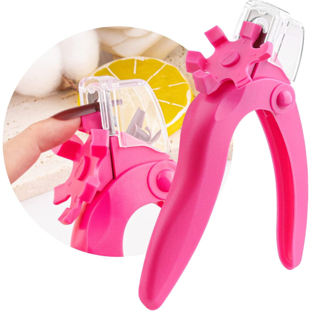 Chameleon Premium Adjustable Nail Clippers with Magnets & Sizers for Acrylic Nails, Stainless Steel, compatible with Sharp Blade Clip Tool