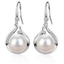 Pearl Earrings for Women, Round Pearls Dangle Earrings Wedding Jewelry for Women Gifts