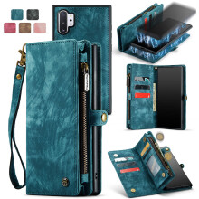 Leather Wallet With Card Holder Zipper Phone Case For compatible with Samsung Galaxy Note 10 Plus High Quality Leather Phone Case
