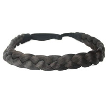 Synthetic Hair Braided Headband Classic Chunky Wide Plaited Braids Elastic Stretch Hairpiece Women Girl Beauty accessory, 55g aHairBeauty