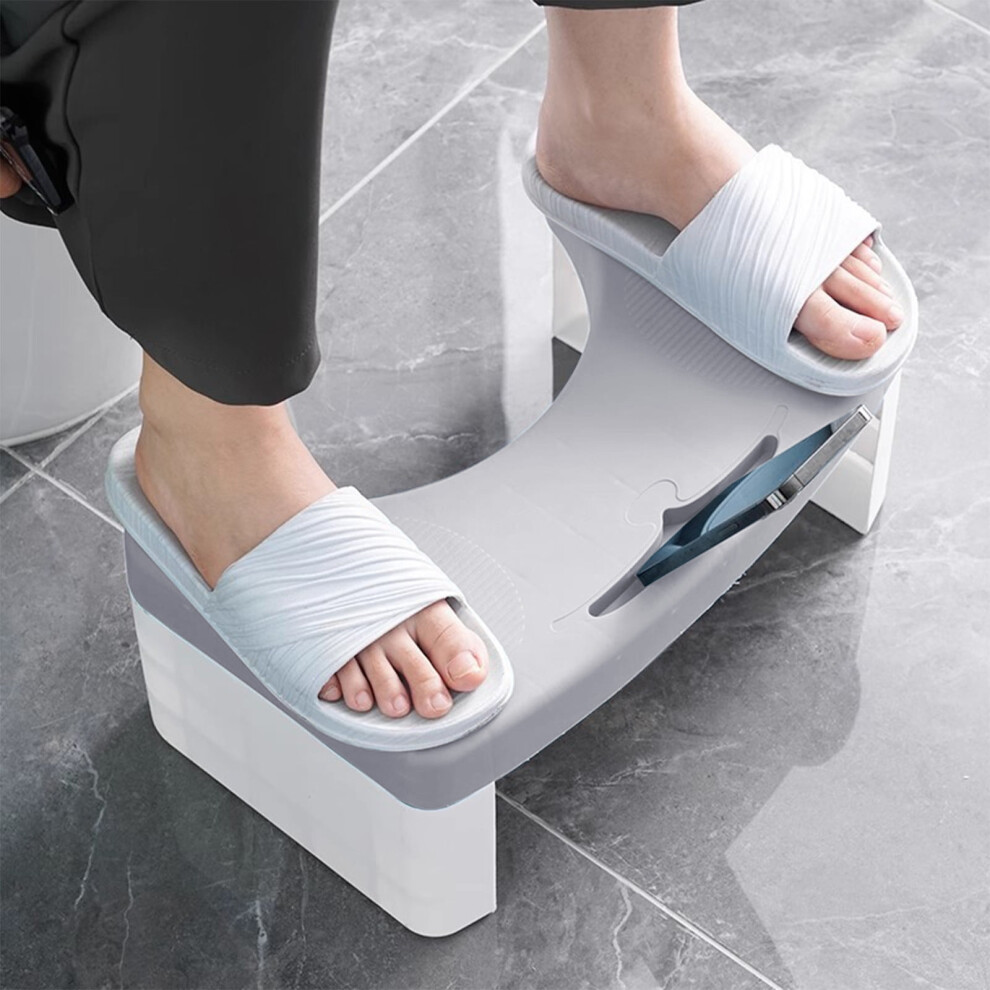 Toilet Step Stool, Squatting Aid for Bathroom, Detachable Stackable Potty Stool Fits All Toilets