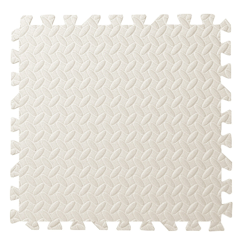 12x12in Interlocking Foam Tiles – Leaf Pattern, Non-Slip Playmat for Kids, Nursery & Gym; Compatible with Standard Puzzle Mats