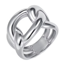Women's Stainless Steel Trendy Big Chain Rope Statement Ring Hip Hop Finger Biker Band Silver Size 6