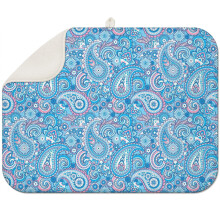 Boho-inspired large drying mat 18x24 Inch made of microfiber, foldable and washable, perfect for modern kitchen decor