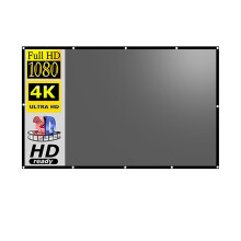 Cortina de ecran de proiecție pliabilă, metalică, anti-lumină, 100, 120, 130 inci, pentru film, home theater, cinema, birou, design rezistent la