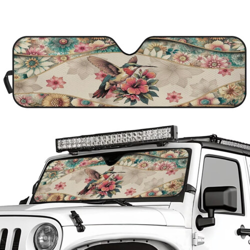 Foldable Aluminum Foil Windshield Sun Shade for Jeep 1