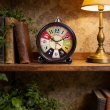 Vintage Analog Alarm Clock Small Silent Desk Clock With Night Light Battery Operated F Or Table Bedroom Bedside Living Room Gift Clock