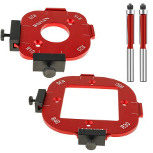 2Pcs Aluminum Round Corner Radius Template (R10-R50), 4-in-1 Arc Angle Jig, Compatible with Routers