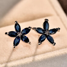 925 Sterling Silver Stud Earrings Cubic Zircon Jewelry For Women