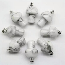 Crochadáin Muisiriún Howlite, Cloch Nádúrtha, Snoite de Láimh, 20 píosa