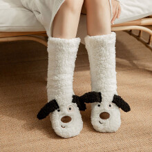 Wintersocken aus Lammwolle – Dickes Fleece, rutschfeste Silikonsohle, weiche, wärmende Socken für Damen und Herren, für drinnen und draußen