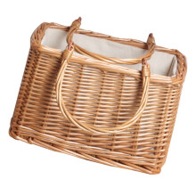 Woven Wicker Basket for Storage with Cloth Material in Assorted Colors Great for Creative 1PC