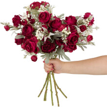 Fleurs artificielles en soie de renoncule persane, lot de 6, 56 cm (22 pouces)