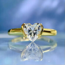 Yellow Gold Plated Ring with Cubic Zirconia Size 6-10