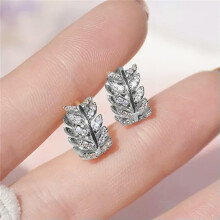 Gorgeous 925 Silver Drop Earrings Women Cubic Zirconia Delicate Jewelry Gift A Pair/set-Silver#5
