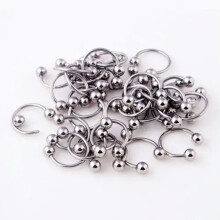 Anneau de septum en or, barre circulaire, 20 pièces, 8 mm