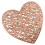 Πατάκι τραπεζιού Heart Cup Rose Gold PVC με θερμομόνωση και αντιολισθητικό 1