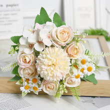 Realistischer künstlicher Pfingstrosenstrauß aus Seide (30 cm) für Hochzeiten, Valentinstag, Brautmode, als Tischdekoration und für Zuhause.