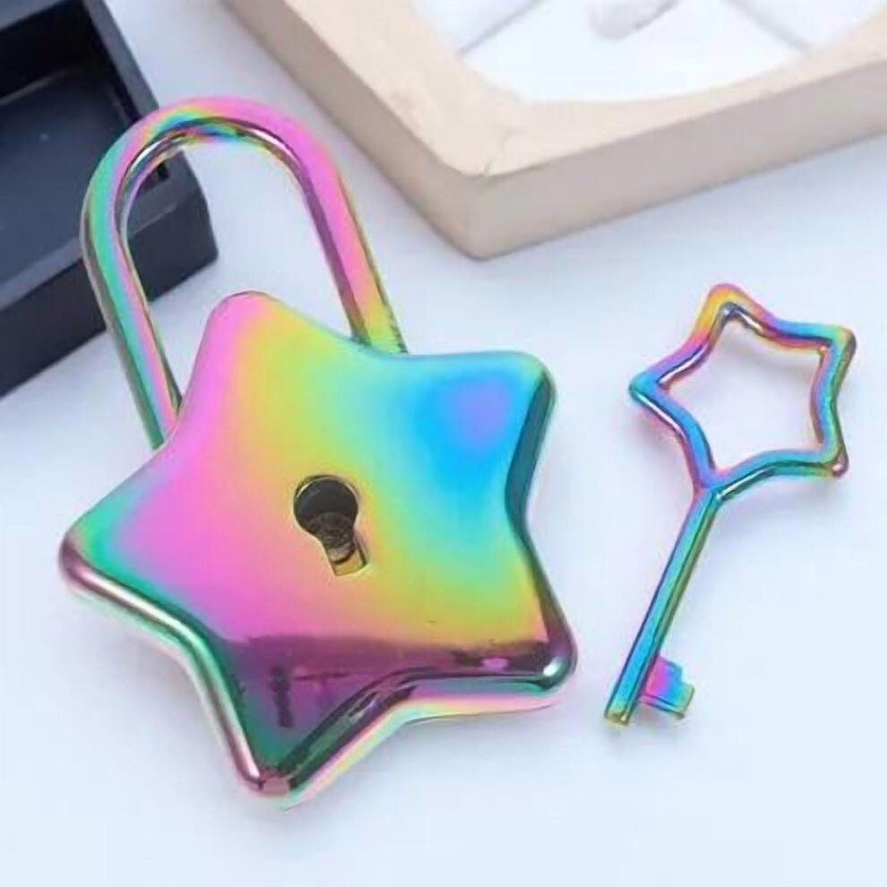 Soimiss Small Padlocks With Shared Keys Star Padlock Alloy Handbag Locking 1Set Back To School 9489952927107