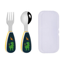 Ensemble de couverts pour tout-petits Seebee, cuillère et fourchette mignonnes, dessin animé innovant^