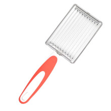 Trancheuse à viande en acier inoxydable pour jambon, fromage, tomates et fruits – Tranches uniformes, prise en main confortable, nettoyage facile,