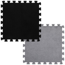 Supvox Puzzle Covoraș din spumă Eva Soft Floor Utilizare Negru și Gri pentru copii mici 30 buc