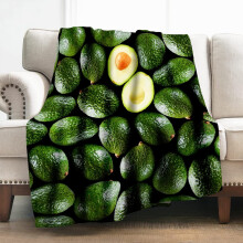 Avocado Throw Blanket Green Plush 50x60 inches