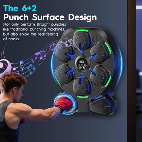 Music Boxing Machine mit LED-Lichtern, Bluetooth, RevFit 1