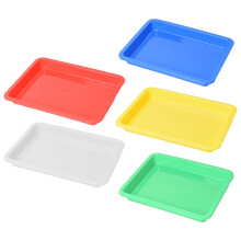 Plateau à dessert en plastique jaune Supvox, 5 pièces